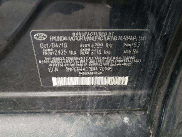 Photo 9 VIN: 5NPEB4AC2BH170995 - HYUNDAI SONATA GLS 