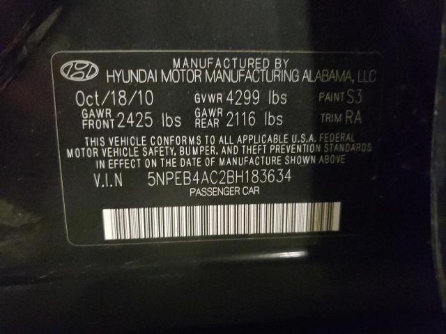 Photo 11 VIN: 5NPEB4AC2BH183634 - HYUNDAI SONATA GLS 