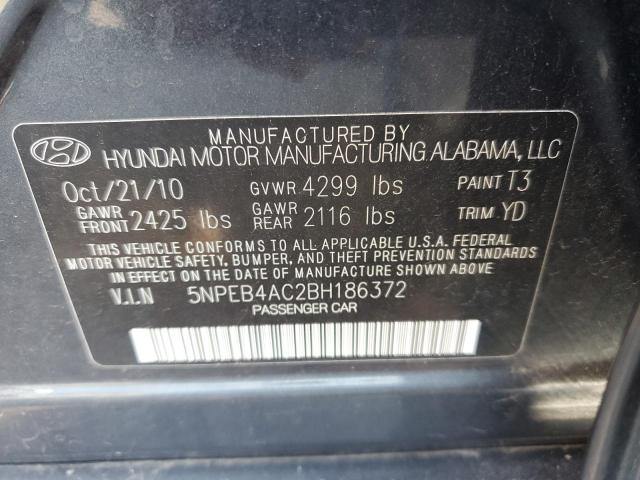 Photo 11 VIN: 5NPEB4AC2BH186372 - HYUNDAI SONATA GLS 