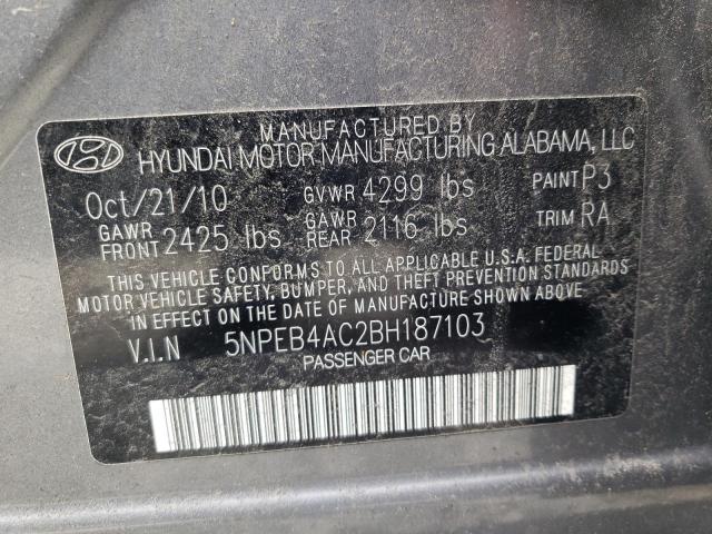 Photo 11 VIN: 5NPEB4AC2BH187103 - HYUNDAI SONATA GLS 