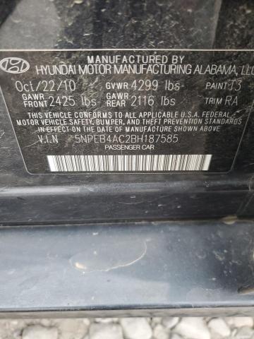 Photo 12 VIN: 5NPEB4AC2BH187585 - HYUNDAI SONATA 