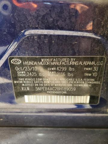 Photo 11 VIN: 5NPEB4AC2BH189059 - HYUNDAI SONATA GLS 