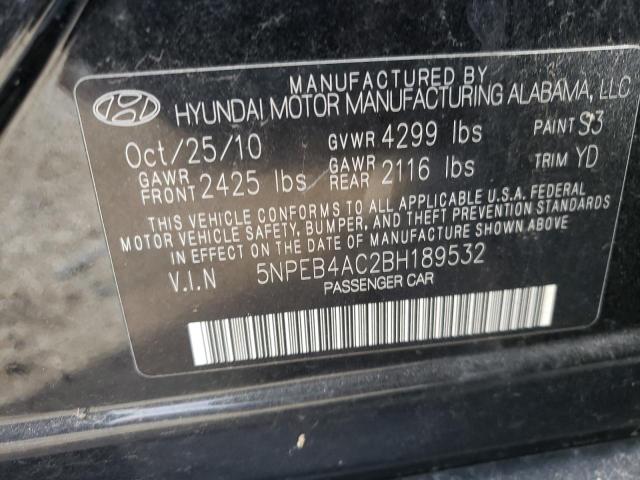 Photo 9 VIN: 5NPEB4AC2BH189532 - HYUNDAI SONATA GLS 