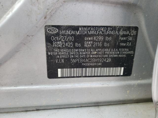 Photo 9 VIN: 5NPEB4AC2BH192429 - HYUNDAI SONATA GLS 