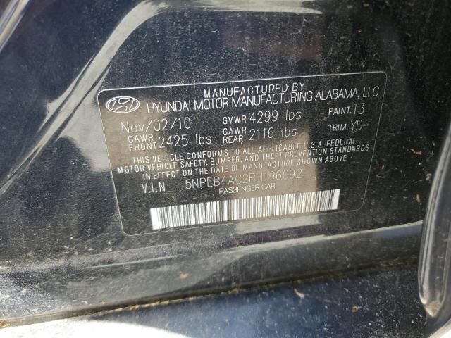 Photo 11 VIN: 5NPEB4AC2BH196092 - HYUNDAI SONATA 