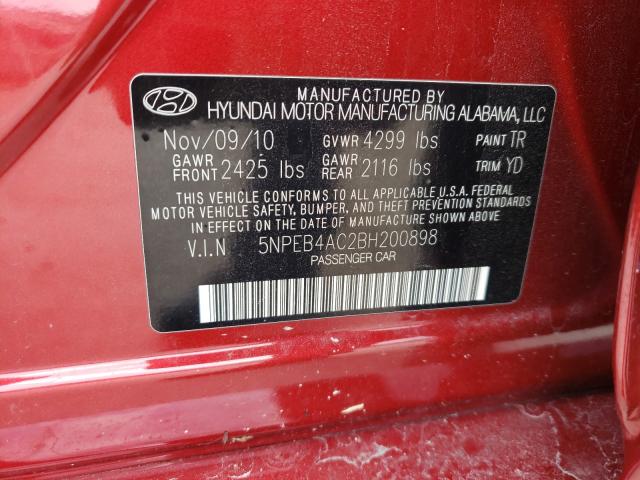 Photo 9 VIN: 5NPEB4AC2BH200898 - HYUNDAI SONATA GLS 