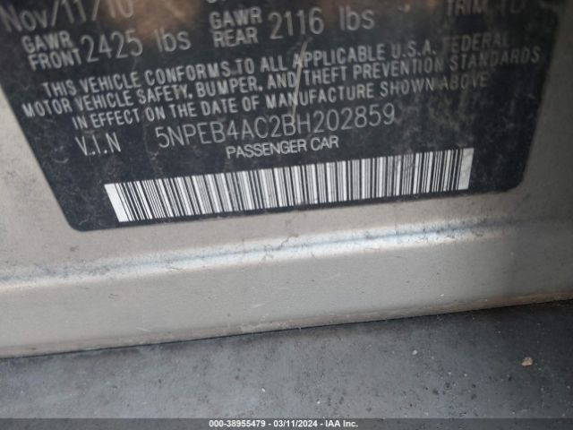 Photo 8 VIN: 5NPEB4AC2BH202859 - HYUNDAI SONATA 