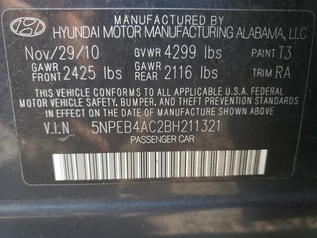 Photo 11 VIN: 5NPEB4AC2BH211321 - HYUNDAI SONATA 