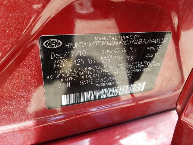 Photo 9 VIN: 5NPEB4AC2BH217751 - HYUNDAI SONATA GLS 