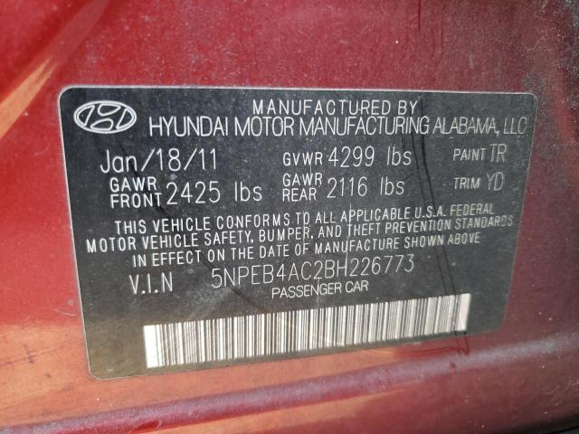 Photo 9 VIN: 5NPEB4AC2BH226773 - HYUNDAI SONATA GLS 