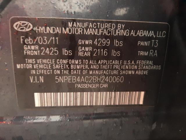 Photo 11 VIN: 5NPEB4AC2BH240060 - HYUNDAI SONATA GLS 