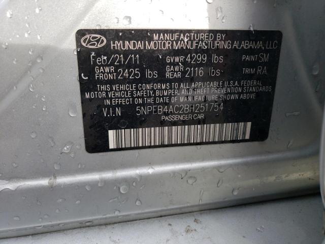 Photo 13 VIN: 5NPEB4AC2BH251754 - HYUNDAI SONATA GLS 