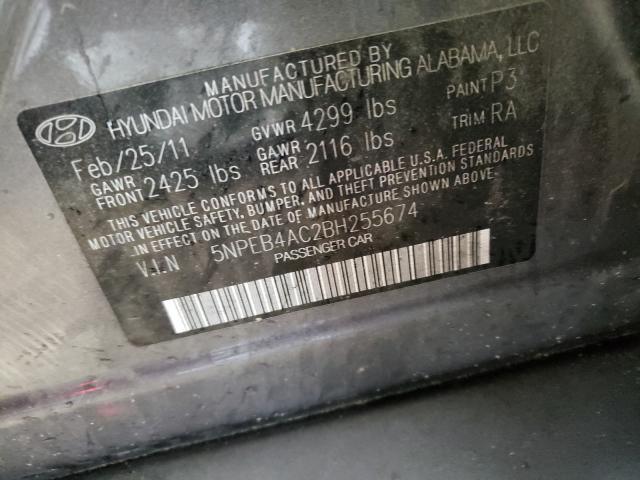 Photo 9 VIN: 5NPEB4AC2BH255674 - HYUNDAI SONATA GLS 