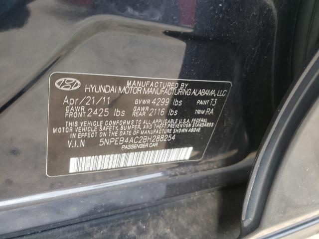 Photo 9 VIN: 5NPEB4AC2BH288254 - HYUNDAI SONATA GLS 