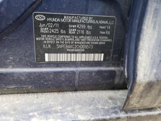 Photo 9 VIN: 5NPEB4AC2CH309573 - HYUNDAI SONATA GLS 