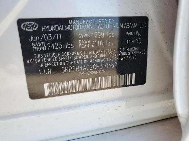 Photo 12 VIN: 5NPEB4AC2CH310562 - HYUNDAI SONATA 