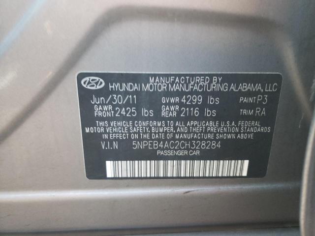 Photo 9 VIN: 5NPEB4AC2CH328284 - HYUNDAI SONATA 