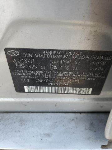 Photo 11 VIN: 5NPEB4AC2CH334473 - HYUNDAI SONATA GLS 