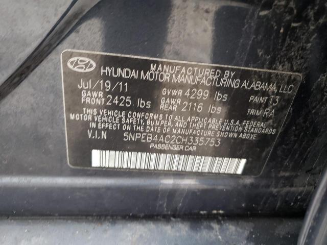 Photo 11 VIN: 5NPEB4AC2CH335753 - HYUNDAI SONATA 