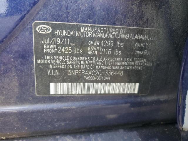 Photo 11 VIN: 5NPEB4AC2CH336448 - HYUNDAI SONATA GLS 