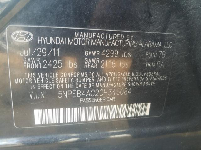 Photo 9 VIN: 5NPEB4AC2CH345084 - HYUNDAI SONATA GLS 