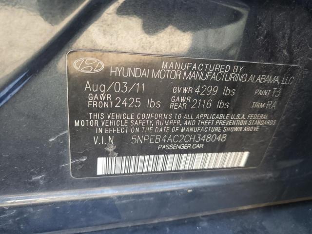 Photo 11 VIN: 5NPEB4AC2CH348048 - HYUNDAI SONATA 