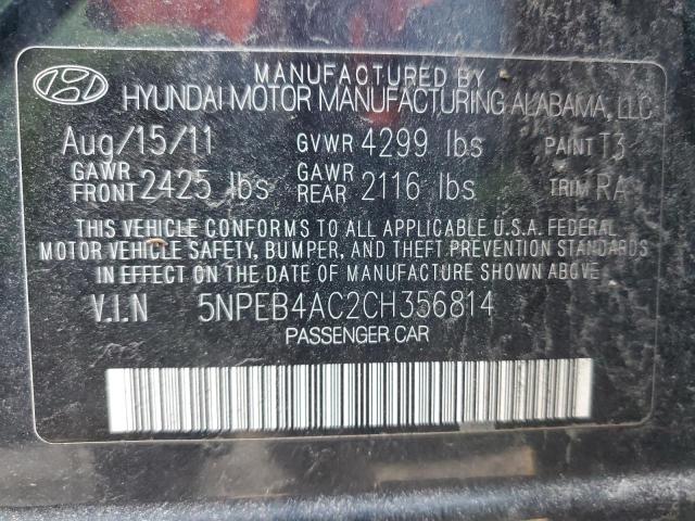 Photo 9 VIN: 5NPEB4AC2CH356814 - HYUNDAI SONATA 