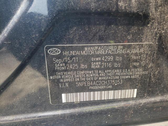 Photo 9 VIN: 5NPEB4AC2CH375153 - HYUNDAI SONATA GLS 