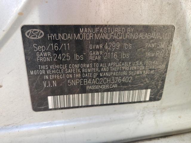 Photo 11 VIN: 5NPEB4AC2CH376402 - HYUNDAI SONATA GLS 