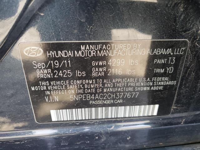 Photo 11 VIN: 5NPEB4AC2CH377677 - HYUNDAI SONATA GLS 