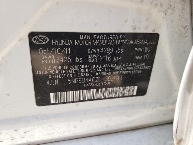 Photo 9 VIN: 5NPEB4AC2CH392843 - HYUNDAI SONATA GLS 