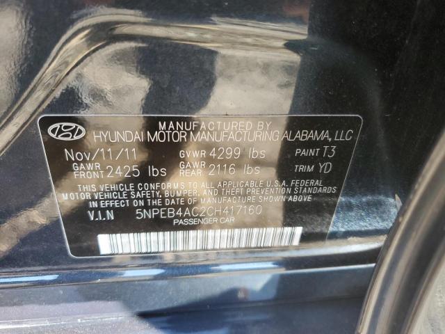 Photo 11 VIN: 5NPEB4AC2CH417160 - HYUNDAI SONATA 