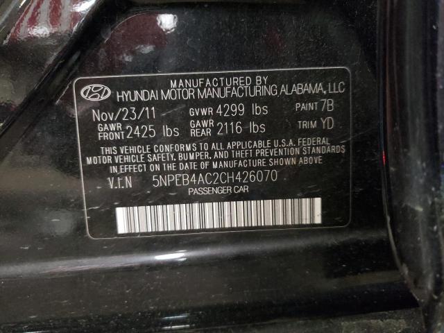 Photo 11 VIN: 5NPEB4AC2CH426070 - HYUNDAI SONATA 