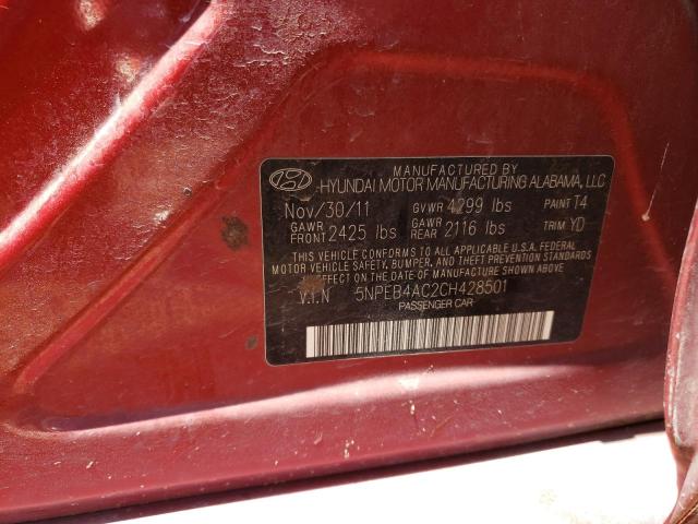 Photo 12 VIN: 5NPEB4AC2CH428501 - HYUNDAI SONATA GLS 