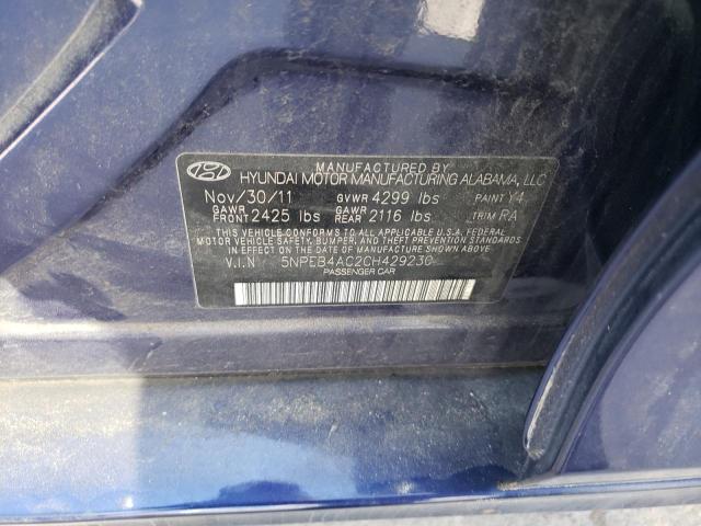 Photo 11 VIN: 5NPEB4AC2CH429230 - HYUNDAI SONATA GLS 