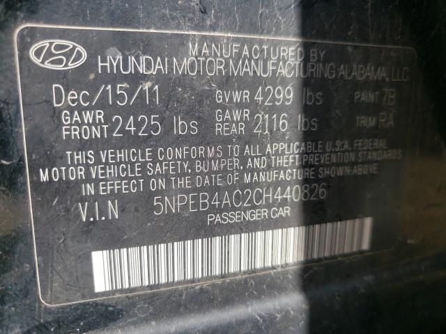 Photo 9 VIN: 5NPEB4AC2CH440826 - HYUNDAI SONATA GLS 