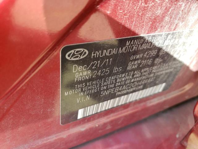 Photo 11 VIN: 5NPEB4AC2CH444441 - HYUNDAI SONATA GLS 