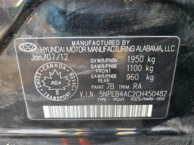 Photo 11 VIN: 5NPEB4AC2CH450482 - HYUNDAI SONATA GLS 