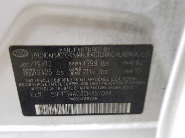 Photo 9 VIN: 5NPEB4AC2CH457044 - HYUNDAI SONATA GLS 