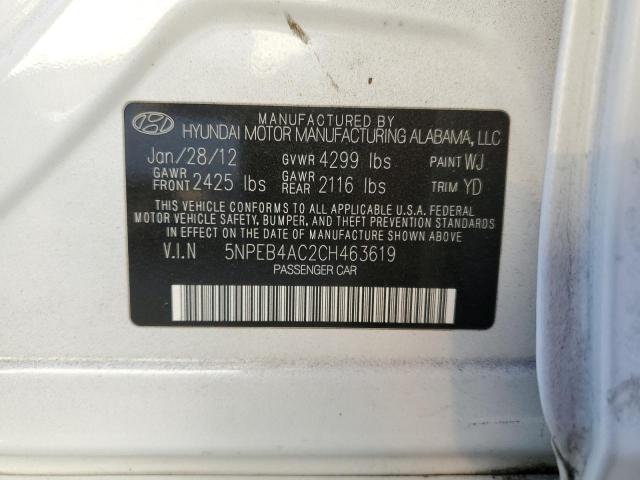 Photo 11 VIN: 5NPEB4AC2CH463619 - HYUNDAI SONATA GLS 