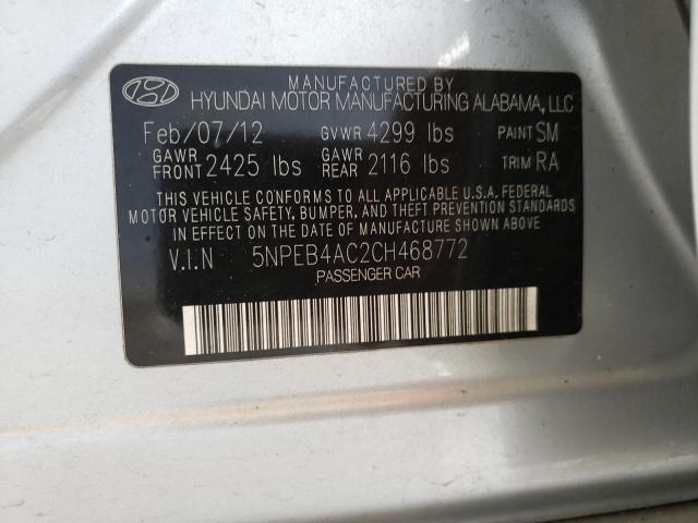 Photo 11 VIN: 5NPEB4AC2CH468772 - HYUNDAI SONATA 