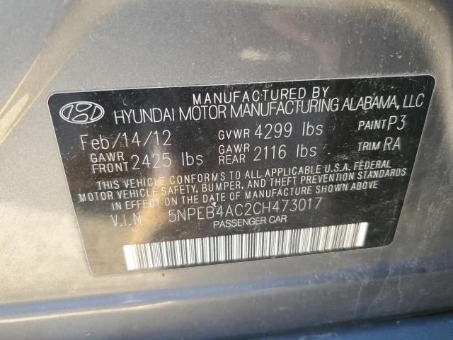 Photo 9 VIN: 5NPEB4AC2CH473017 - HYUNDAI SONATA GLS 