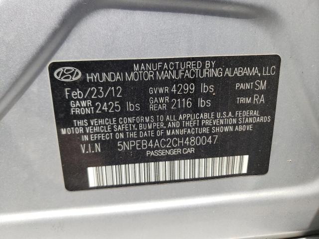 Photo 9 VIN: 5NPEB4AC2CH480047 - HYUNDAI SONATA GLS 