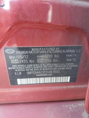 Photo 11 VIN: 5NPEB4AC2CH487600 - HYUNDAI SONATA GLS 