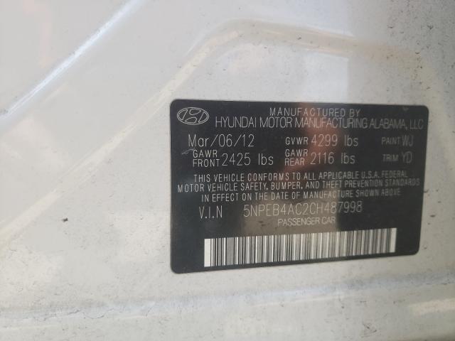 Photo 9 VIN: 5NPEB4AC2CH487998 - HYUNDAI SONATA GLS 