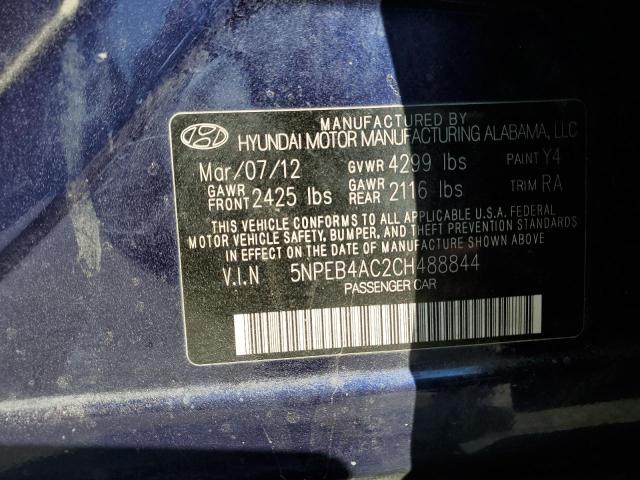 Photo 11 VIN: 5NPEB4AC2CH488844 - HYUNDAI SONATA GLS 