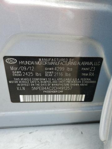 Photo 11 VIN: 5NPEB4AC2CH491257 - HYUNDAI SONATA GLS 