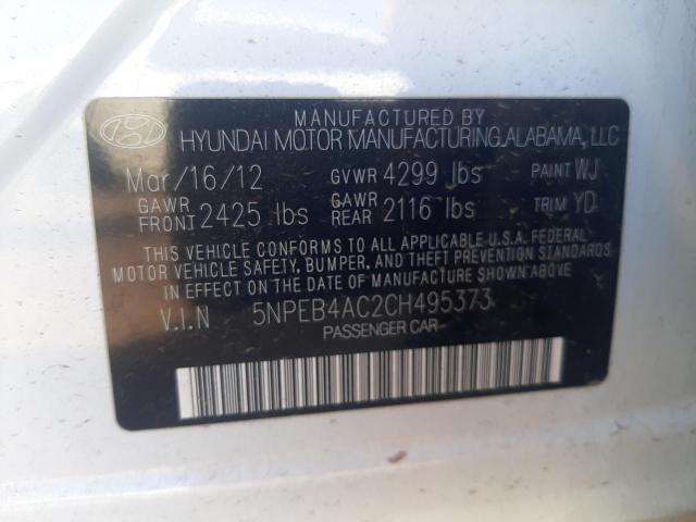 Photo 9 VIN: 5NPEB4AC2CH495373 - HYUNDAI SONATA GLS 