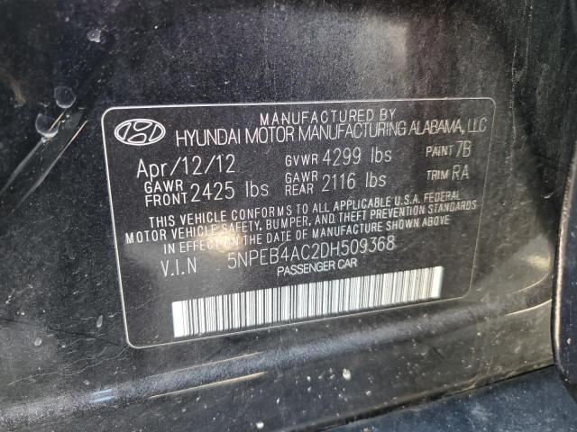 Photo 11 VIN: 5NPEB4AC2DH509368 - HYUNDAI SONATA 