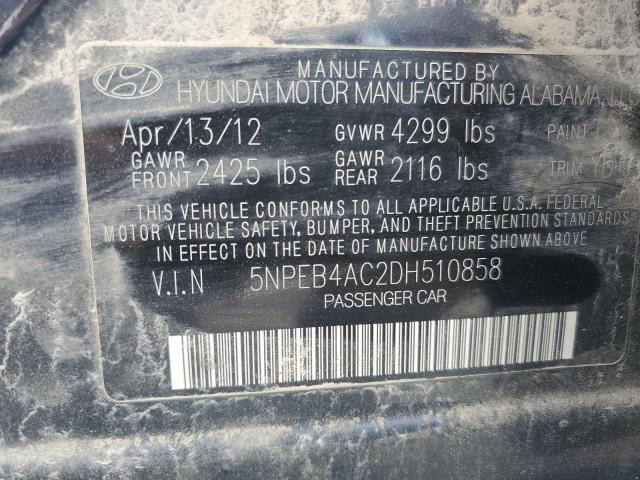 Photo 11 VIN: 5NPEB4AC2DH510858 - HYUNDAI SONATA 